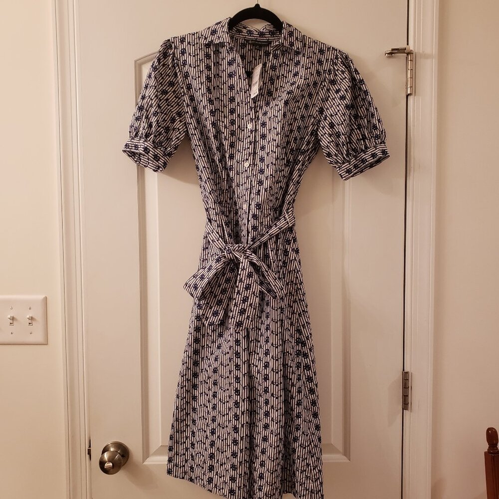 Brooks Brothers embroidered dress new with tags. Size 6